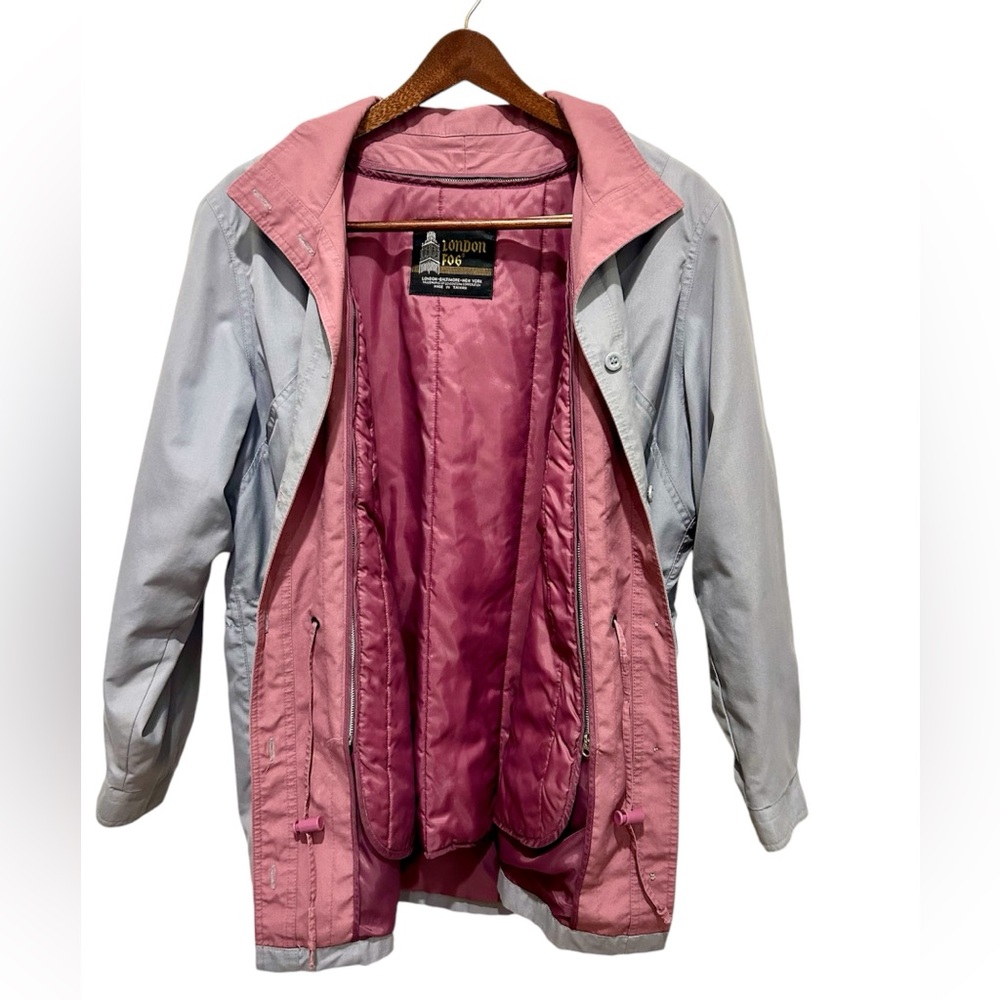 London Fog Jacket with Zip Out Lining Size 14 Color Gray